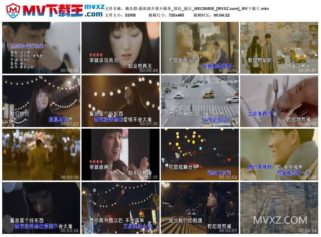 姚先群-愿你离开我不孤单_国语_流行_MEC00505